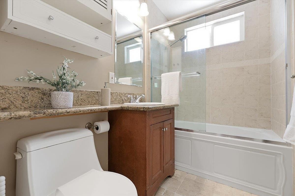 Staged bathroom, garden cottage in Saratoga