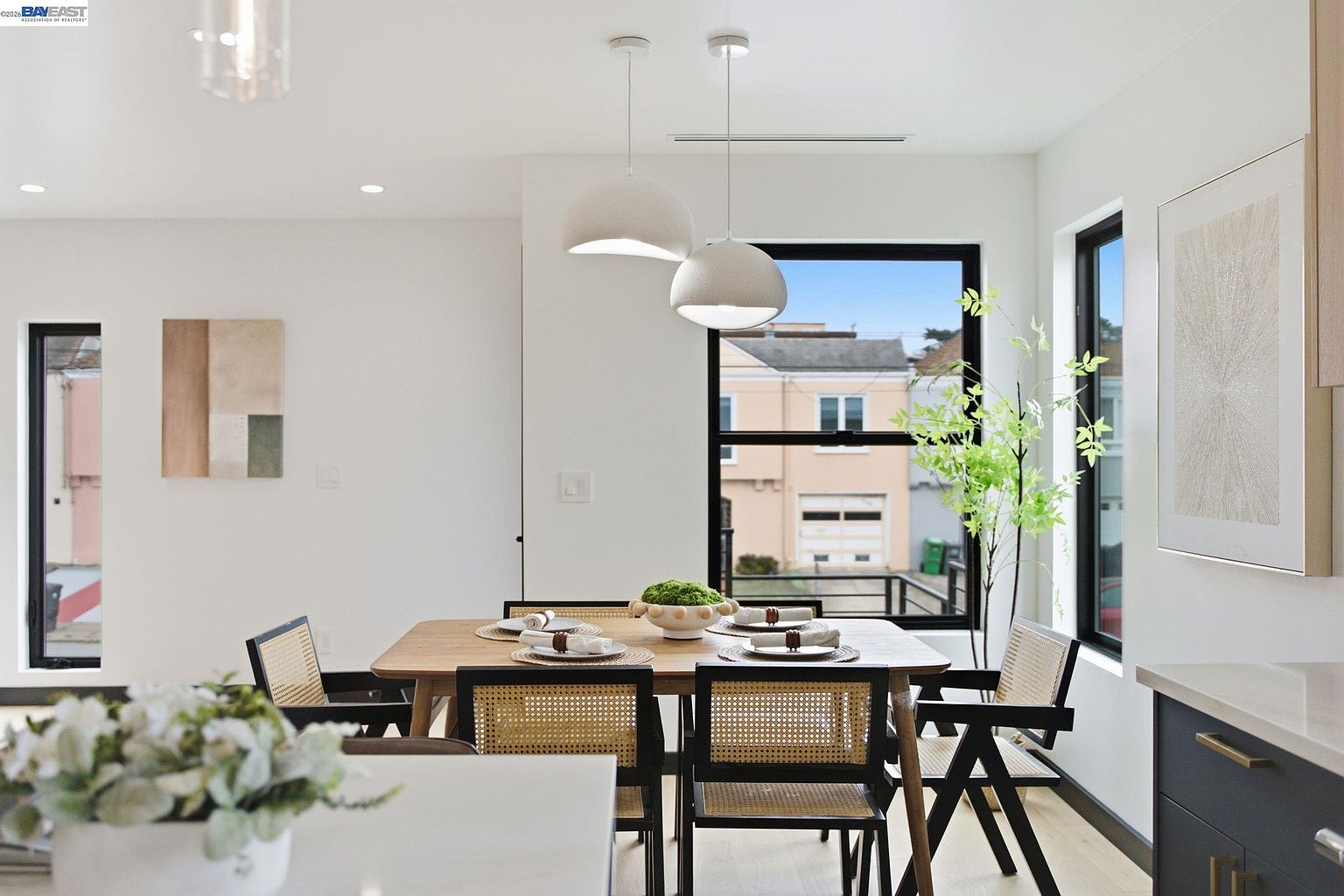 Breakfast nook, modern rebuild in San Francisco