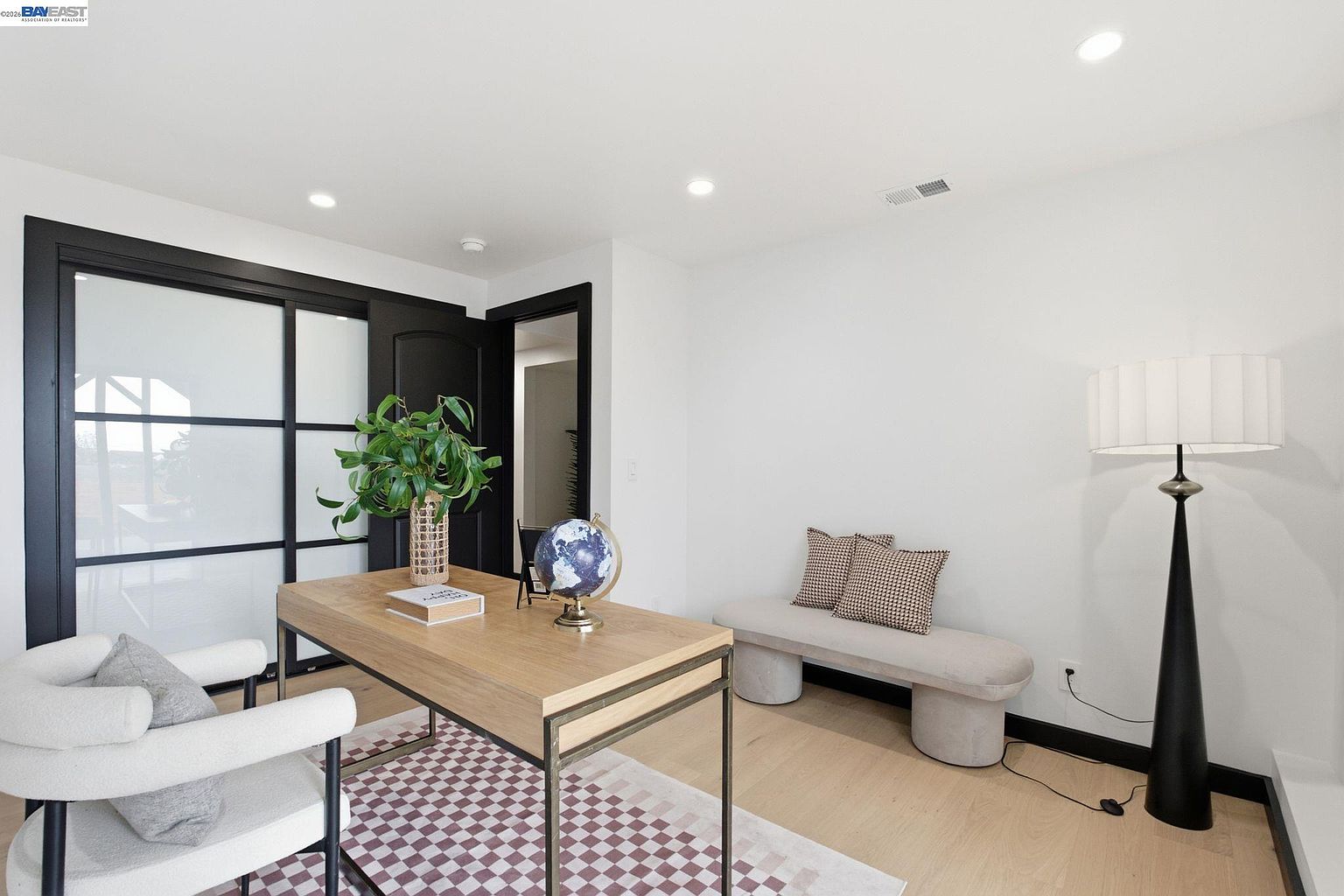 Staged office, modern rebuild in San Francisco